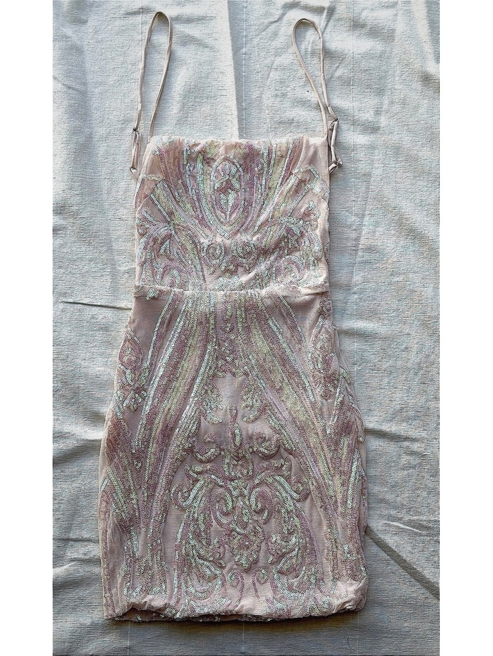 Homecoming Lucy in the Sky Pink Sequin Embellished Mini Dress XS #hoco #cocktail